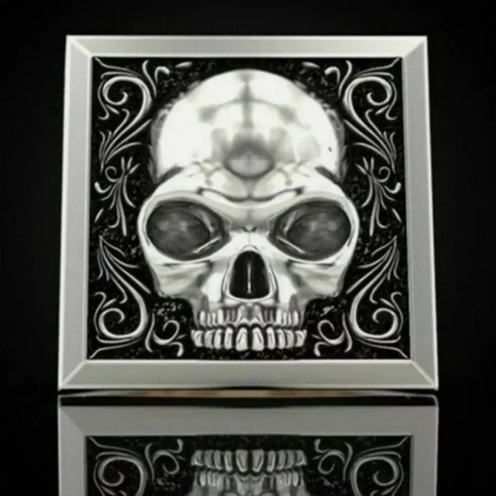 2 Toned Y2K Skull Secret Compartment Ring